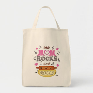Bolso De Tela La roca del día de madre/del cumpleaños de la mamá
