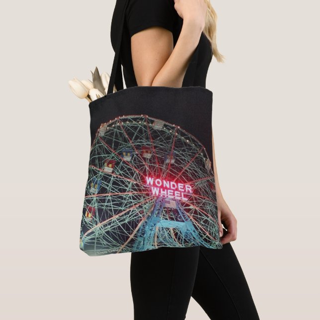 Bolso De Tela 'La Rueda de las Maravillas de noche' (Detalle)