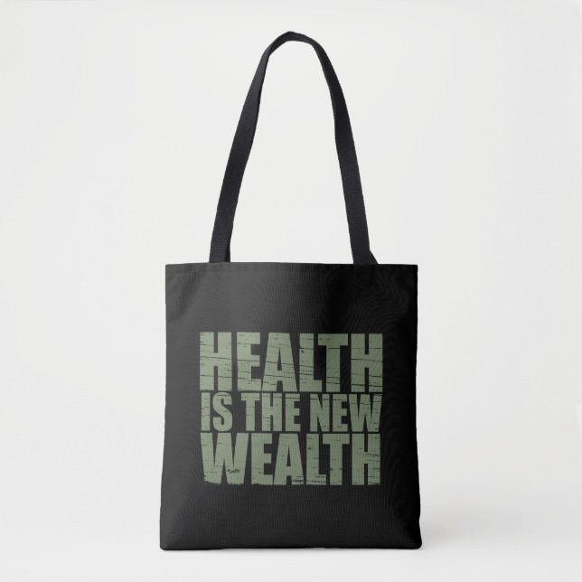 Bolso De Tela La salud es la nueva riqueza (Anverso)