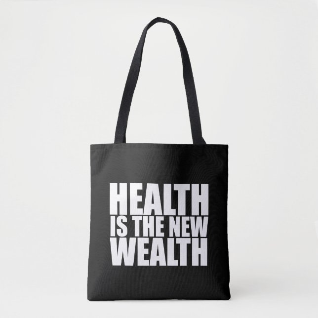 Bolso De Tela La salud es la nueva riqueza (Anverso)
