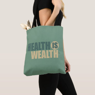 Bolso De Tela La salud es riqueza