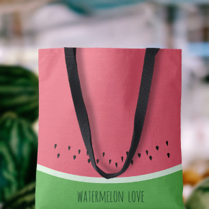 Bolso De Tela La sandía gráfica personalizada rosa y verde