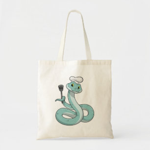 Bolso De Tela La serpiente como cocinar con el gorra del chef