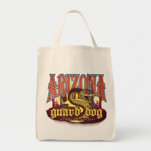 Bolso De Tela La serpiente de Arizona en guardia (Frente)