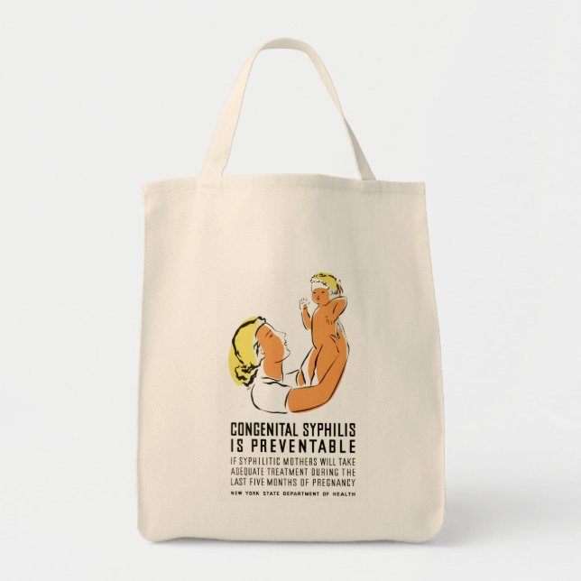 Bolso De Tela La sífilis congénita es prevenible (Frente)