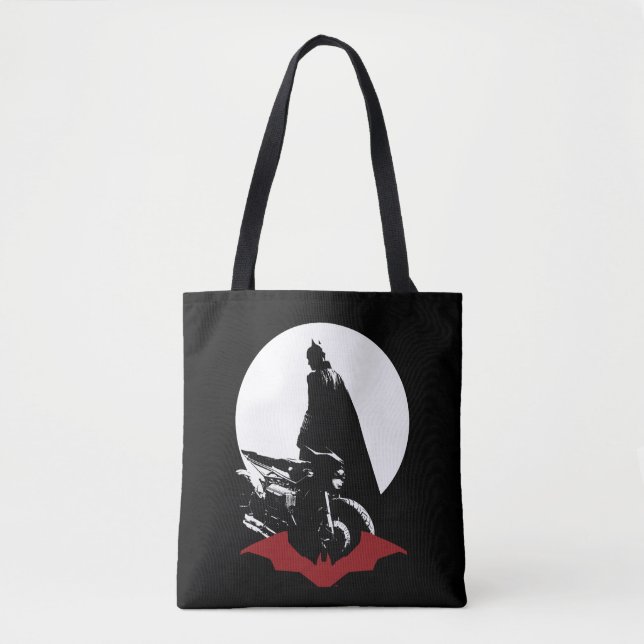 Bolso De Tela La silueta de la motocicleta Batman (Anverso)