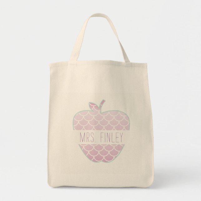 Bolso De Tela La sirena escala al profesor personalizado Apple (Frente)