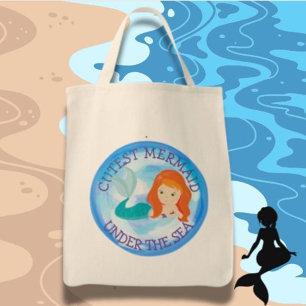 Bolso De Tela La sirena más fina bajo el mar