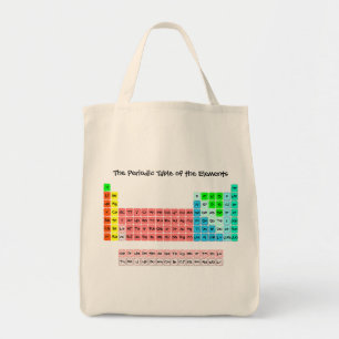 Bolso De Tela La tabla periódica (estilo manuscrito)