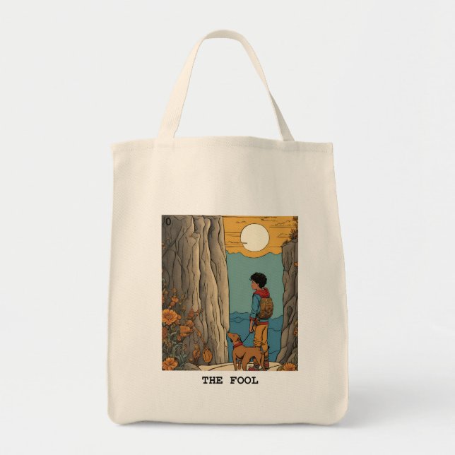 BOLSO DE TELA LA TARJETA DE COMIDA - TAROT (Frente)
