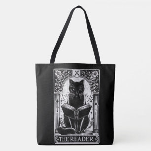 Bolso De Tela La tarjeta de lector Black Cat Tarot