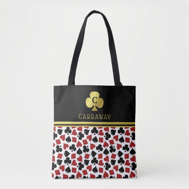Bolso De Tela La tarjeta del casino del jugador del jugador de (Anverso)