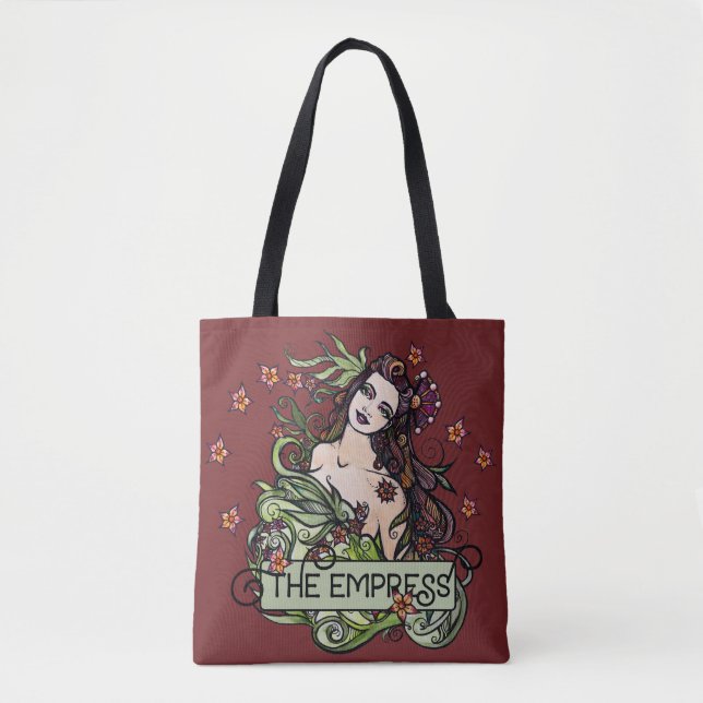 Bolso De Tela La tarjeta Tarot de Empress (Anverso)