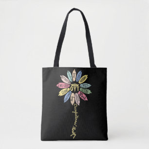 Bolso De Tela La terapia ocupacional inspira a la flor del mes