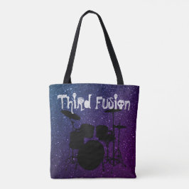 Bolso De Tela La tercera fusión teclea púrpura y el azul