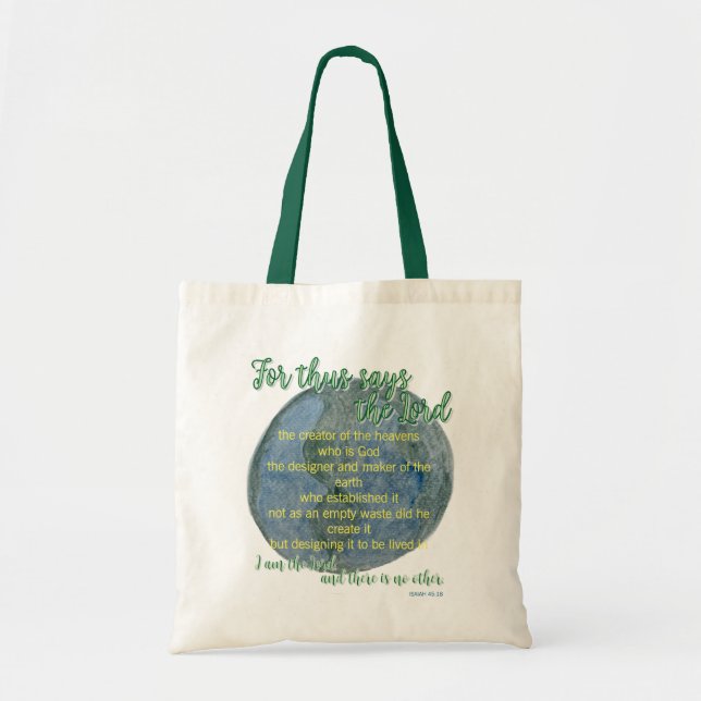 Bolso De Tela La Tierra Él Formó (Frente)