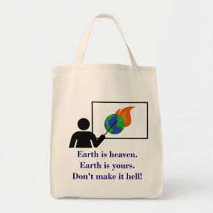 Bolso De Tela La Tierra Es El Cielo - Cita Sobre El Cambio Climá