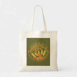 Bolso De Tela La Tierra es mi Iglesia, la Naturaleza es mi Relig