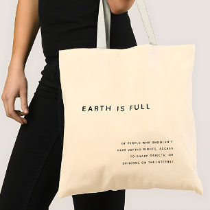 Bolso De Tela La Tierra es una cita sarcástica completa