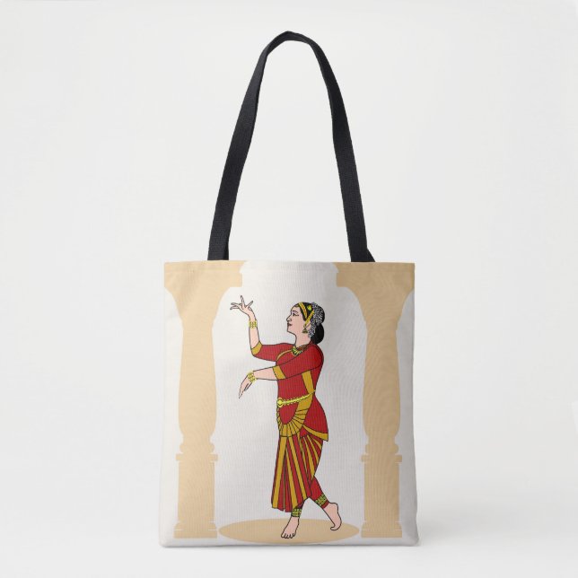Bolso De Tela La tradicional danza clásica india (Anverso)