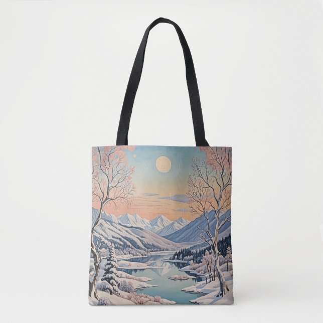 Bolso De Tela La tranquilidad del invierno (Anverso)