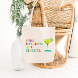 Bolso De Tela La última Margarita como una señorita Bachelorette<br><div class="desc">Presentamos la Final Margarita Senorita Bachelorette Fiesta Tote Bag, el accesorio perfecto para su último vuelo antes del anillo. Esta elegante y vibrante bolsa de tocador está diseñada para acompañarle en todas sus aventuras de soltera, desde excursiones a la playa hasta paseos por bares. Con un diseño colorido y divertido...</div>