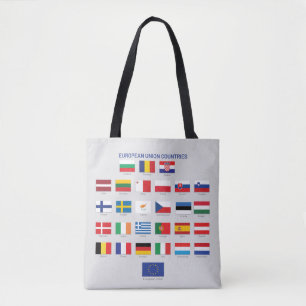 Bolso De Tela La Unión Europea marca a los países de la UE 