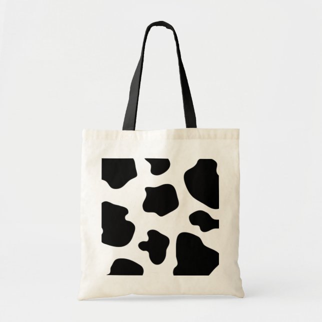 Bolso De Tela La vaca mancha el estampado de animales de la (Frente)