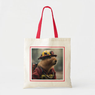 Bolso De Tela "La valentía deslumbrante: El capibara que lucha c