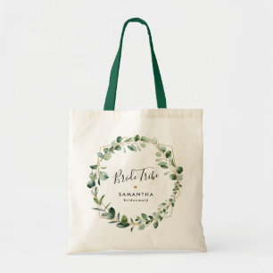 Bolso De Tela La vegetación geométrica eucalipto deja fiesta d