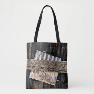 Bolso De Tela La ventana de la vieja casa de madera
