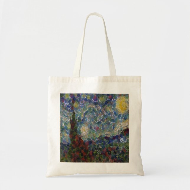 Bolso De Tela La víbora Bella Artes estrellada de la noche de lo (Frente)