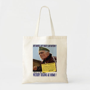 Bolso De Tela La victoria comienza en casa -- Bull Halsey