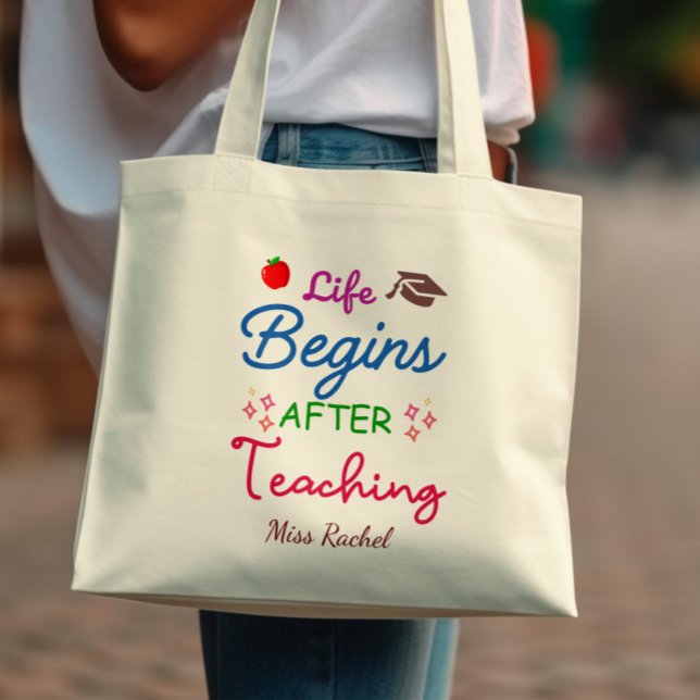 Bolso De Tela La vida comienza después de enseñar las cosas mode (Subido por el creador)