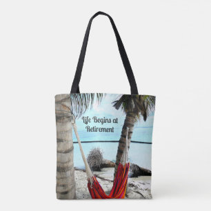 Bolso De Tela La vida comienza en la jubilación -