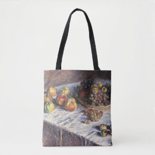 Bolso De Tela La vida con manzanas y uvas de Claude Monet