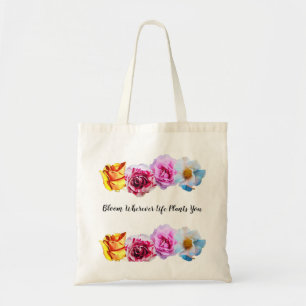 Bolso De Tela la vida de la floración le planta dondequiera que