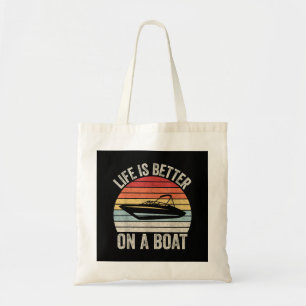 Bolso De Tela La Vida De Vintage Es Mejor En Un Bote Capitán P
