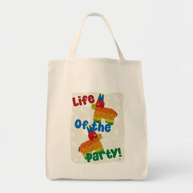 Bolso De Tela La Vida Del Fiesta Funny Pinata Personalizado Art (Frente)