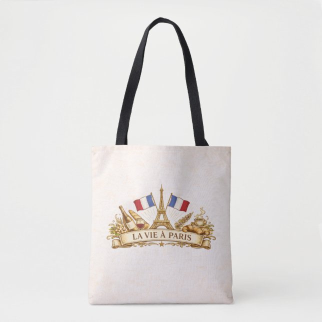 Bolso De Tela La vida en París (Anverso)