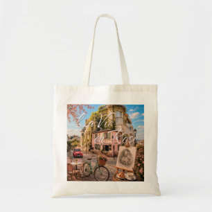 Bolso De Tela La Vida en Rosa Ilustración del Café Paris Montmar