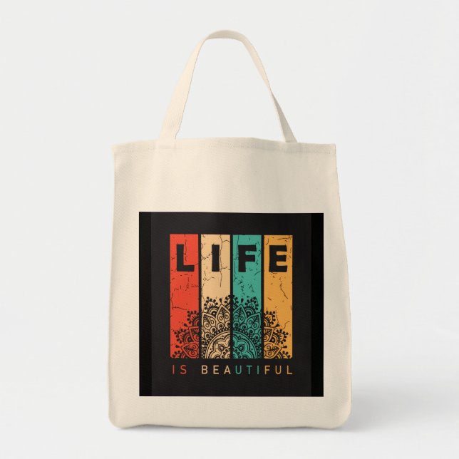 Bolso De Tela La vida es bella (Frente)