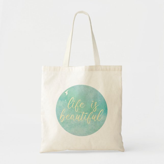 Bolso De Tela La vida es bella (Frente)