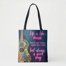 Bolso De Tela La vida es como la música, siempre una buena canci