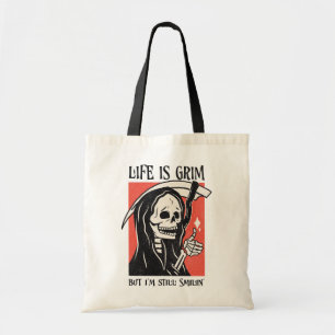 Bolso De Tela La Vida Es Difícil Y Gracioso Grim Reaper Gracioso