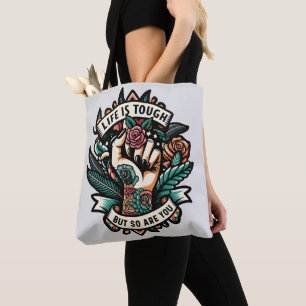 Bolso De Tela La vida es dura, así que tú