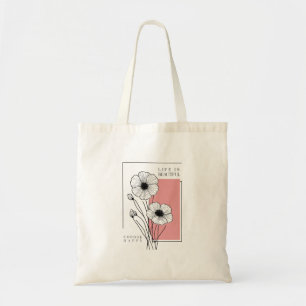 Bolso De Tela la vida es hermosa, el arte floral el arte de la p