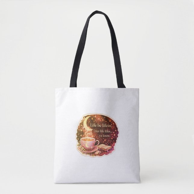 Bolso De Tela La vida es la vida.  V2. Camiseta (Anverso)