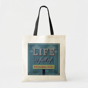 Bolso De Tela La vida es llena de posibilidades