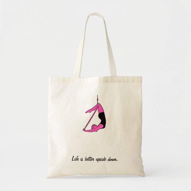 Bolso De Tela La vida es mejor al revés - lyra (Frente)